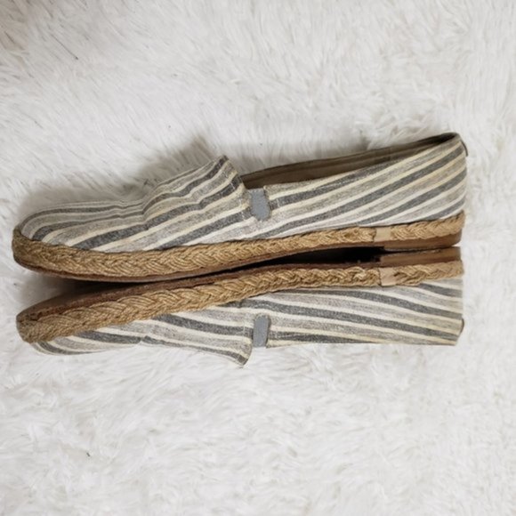 Stuart Weitzman Striped Espadrille Slip On Shoes - Picture 4 of 7